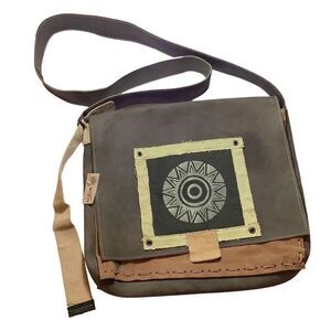 Tribu Ecuadorian Suede Leather Crossbody Messenger Bag NWOT